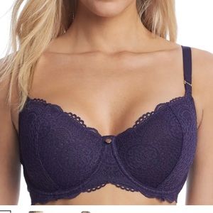 Birdsong Amanda navy balconette bra 38D